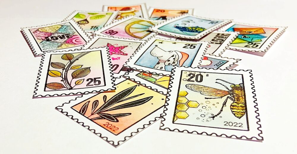 Selbst gemachte Briefmarken mit Carabelle Studio "My Stamp"