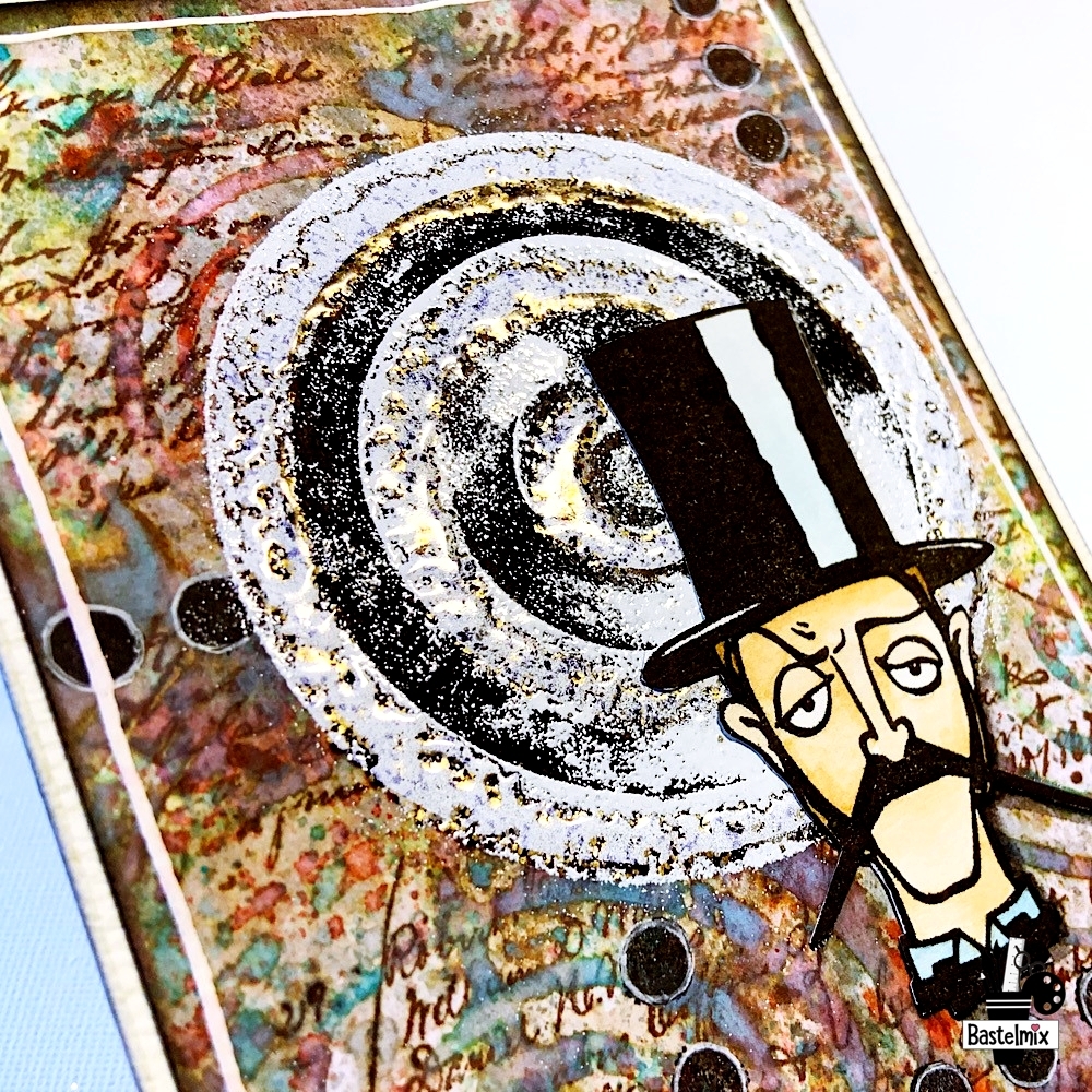 Tim Holtz Stempel Mann mit Zylinder "Inquisitive"